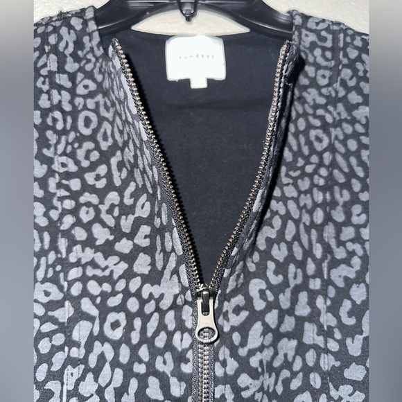 Sundays grey and black animal print zipper long sleeve dress 0 office modest - Picture 6 of 8